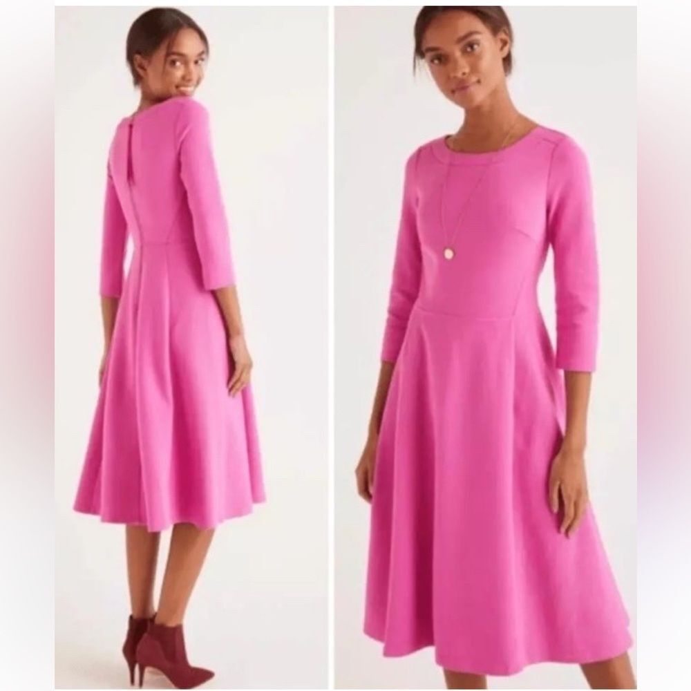 Boden Maisy Ottoman Dress. Pink. Size 4